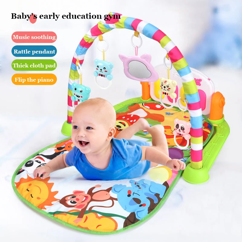 New Baby Music Rack Play Mat Puzzle Carpet with Piano Keyboard Kids Infant Playmat Gym Crawling Activity Rug Toys for 0-12Months