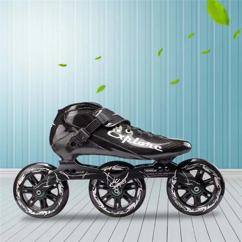 

Inline Speed Sneaker Kids 3X90 3X100mm Adults 3X110mm 3X125mm Carbon Fiber Skates for Powerslide Virus 3 Wheels 90mm 110mm 125mm