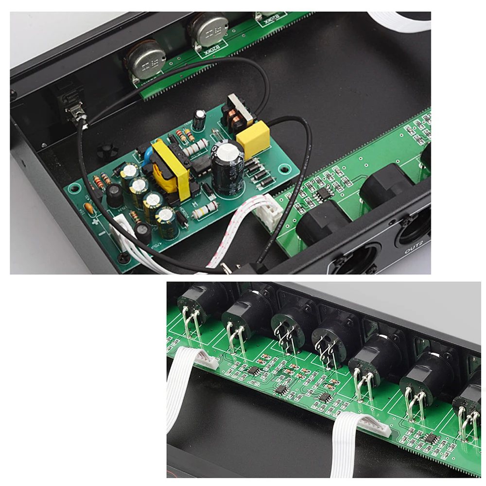 LEOwhale FS-210 전문 장비 스테레오 모노 오디오 신호 분배기 증폭기 분배기 2 in 10 Out XLR for Stage