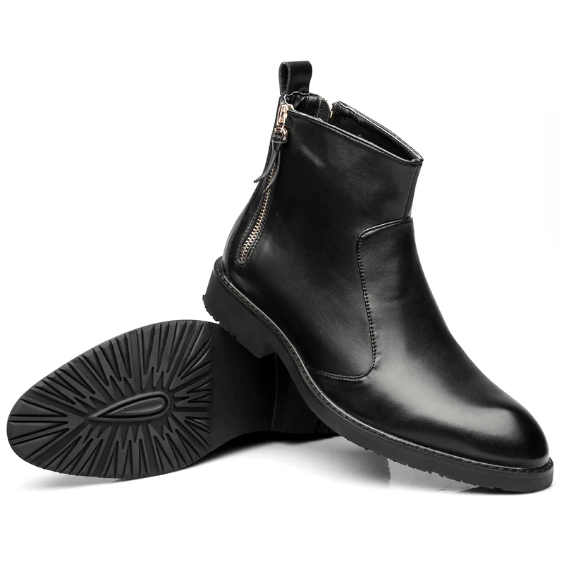 

New Brand Men Boots Comfortable Warm Waterproof Quality Ankle Boots Casual Men Leather Boots Bota Masculina988