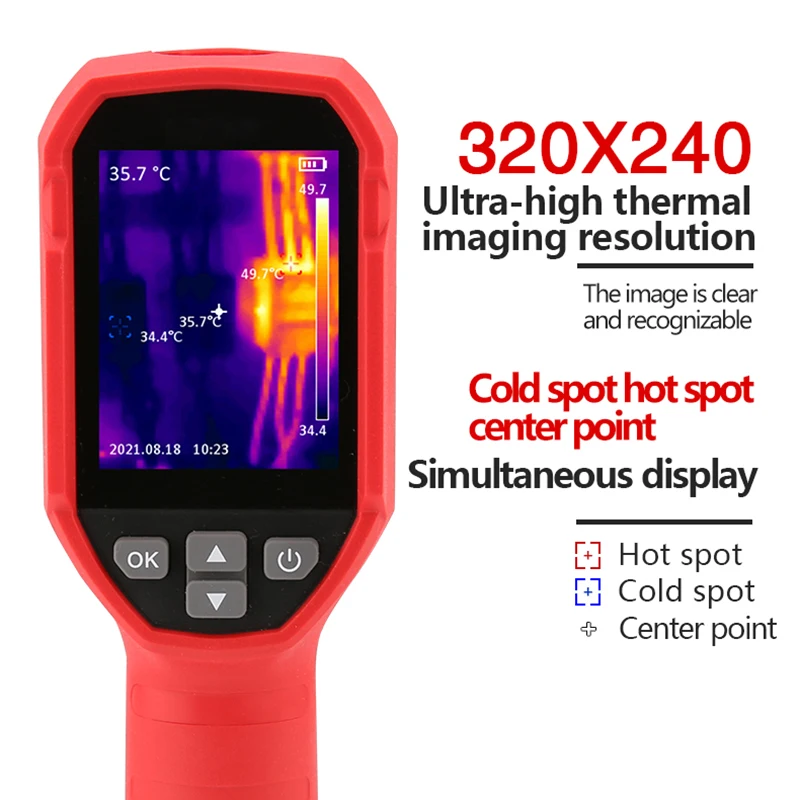 UNI-T UTI120S UTi712S Thermal Imaging Camera 120x90 Pixel Construction Thermal Imager For Repair Floor Heating Tube Testing