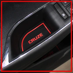 9pcs Car Styling Interior Non-Slip Mat Door Groove Pad Cushion Rubber Mat Fit For Chevrolet Cruze Sedan Hatchback 2009-2014