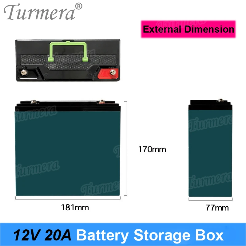 Turmera 12V 20Ah pojemnik na baterie dla system ups 20*32700*3.2V Lifepo4 baterii i 56*18650 baterie litowe