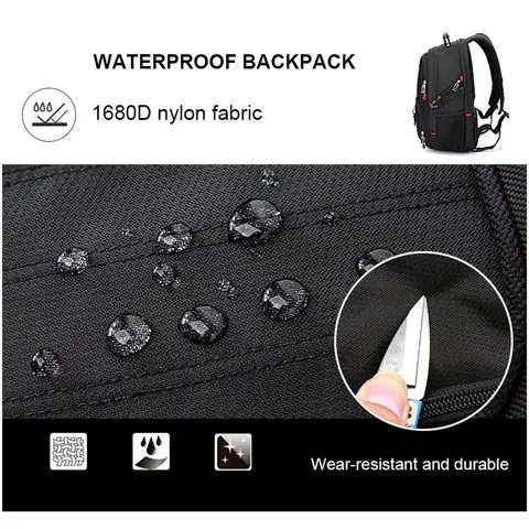 वाटरप्रूफ 20 इंच लैपटॉप बैकपैक्स यूएसबी चार्जिंग स्कूल बैग एंटी-चोरी पुरुषों का बैकपैक ट्रैवल बैकपैक पुरुष मोचिला हाई क्षमता 10 best sales सैक गेमर - №10