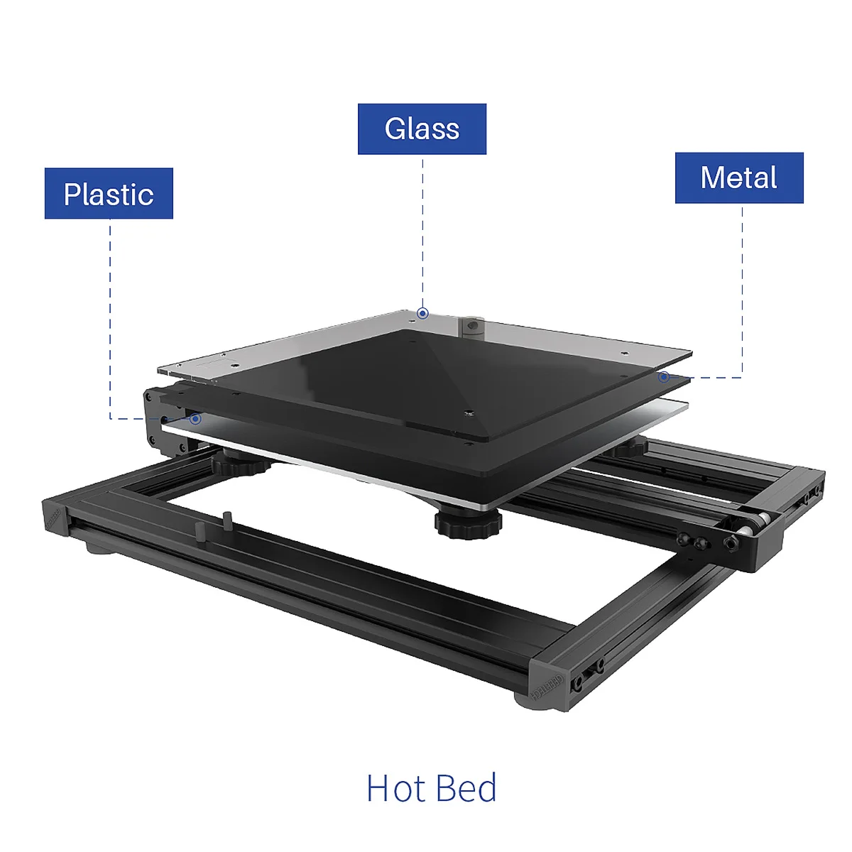 Запчасти для 3D-принтера GEEETECH, датчик автовыравнивания, сенсорный 3D V3.2 Pro, высокая точность, 4 комплекта, выравнивающие гайки из алюминиевого сплава с 2 кабелями