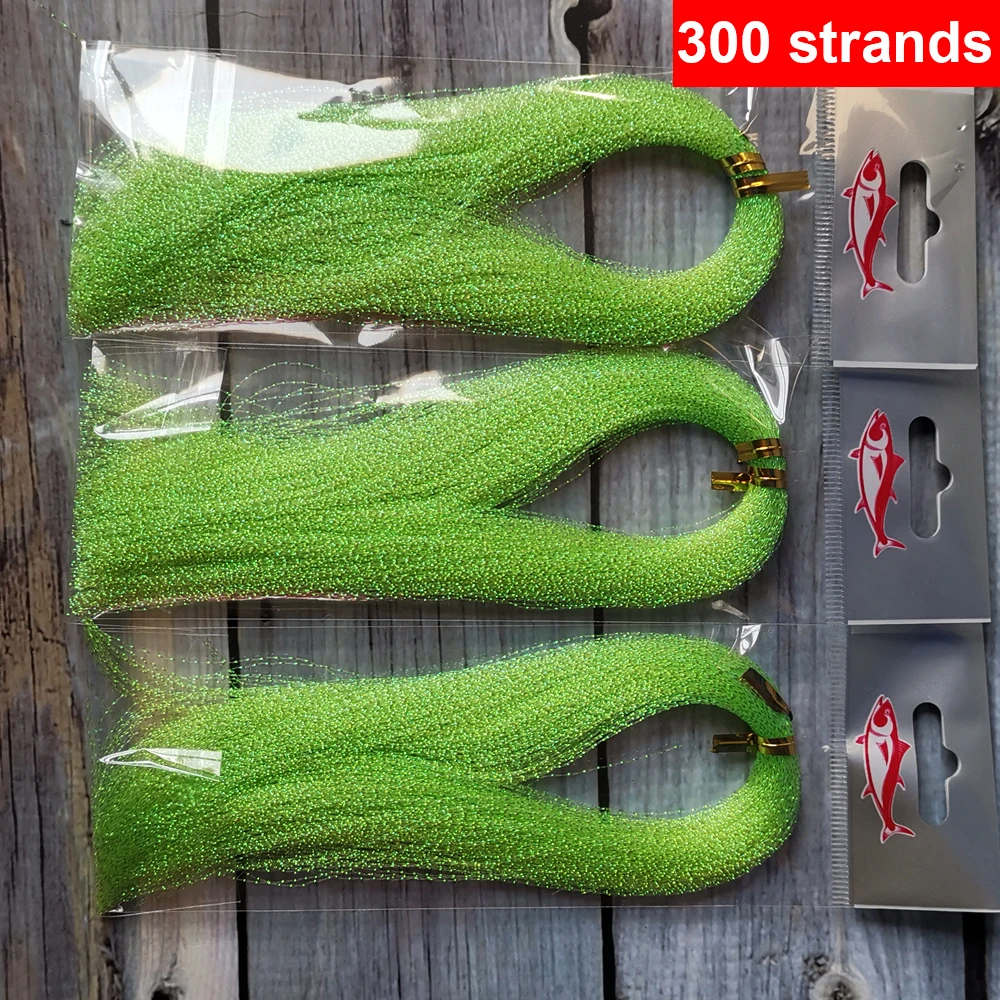 3 or 10 bundle/lot 300 strands  fly fishing lure tinsel twisted strand string line tying flash crystal shining diy material