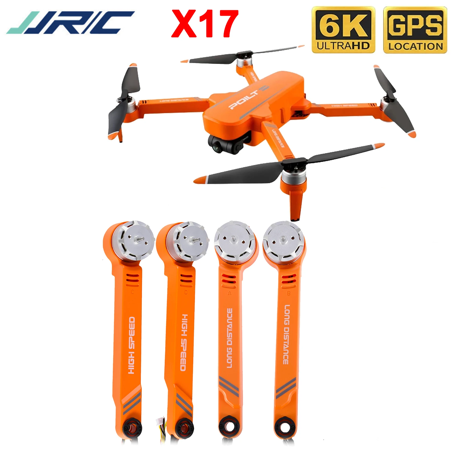 Bracci posteriori anteriori originali JJRC X17 con motore RC GPS Drone accessorio fai da te