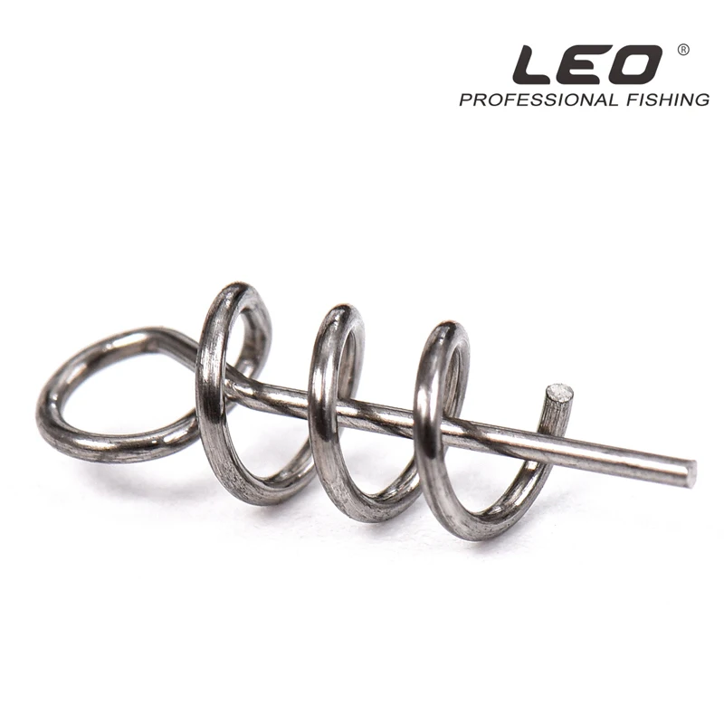 50-100pcs/Bag 14mm Stainless Steel Soft Bait Pin Worms lure Fishing Pin Spring Fixed Lock Crank Hook Connect Latch Needle LEO