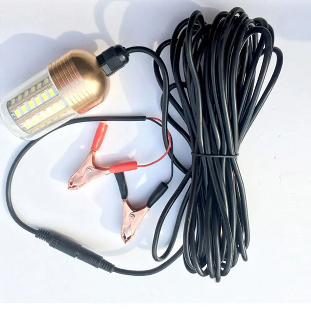 30W 12V-60V luci da pesca subacquee verdi 60Pcs 5730 LED luce da pesca/esche Fish Finder Lamp attira gamberi/calamari/Krill