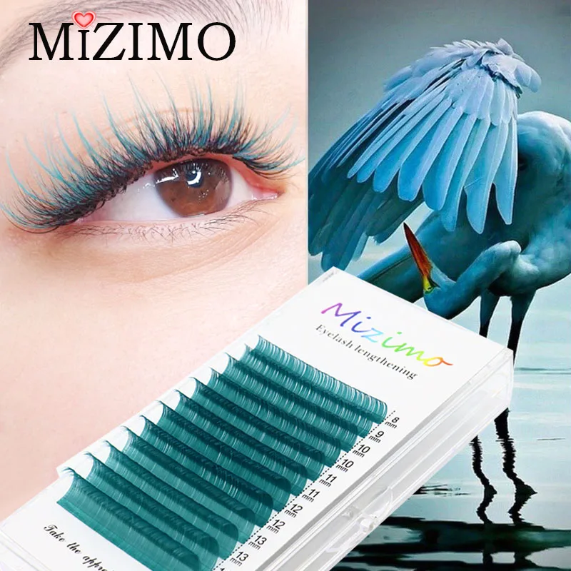 New Product MIZIMO mixed length color grafting eyelash 8-15mm artificial mink hair personalized eyelash extension tool