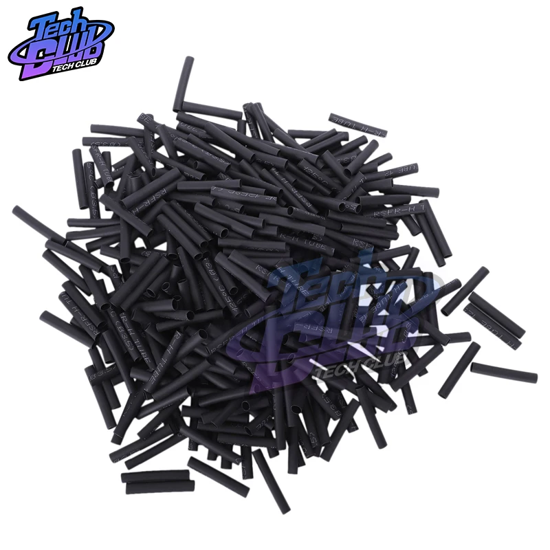 400pcs 3.5mm Shrinking Heat Shrink Tubing Electrical Connection Wire Wrap  2:1 Polyolefin  Insulated Sleeving Tubing Black