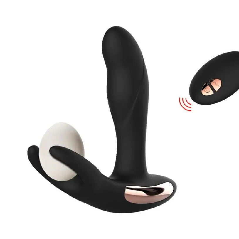 Wireless Remote Control Telescopic Anal Vibrator Male Prostate Massager heating Butt Plug Adult Sex Toy For Men Vibrators S0796