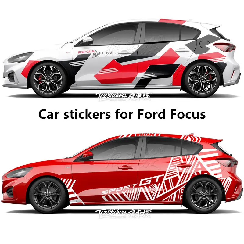 Car stickers For Ford Focus 2019 body color decals Focus appearance decoration modified personality stickers film