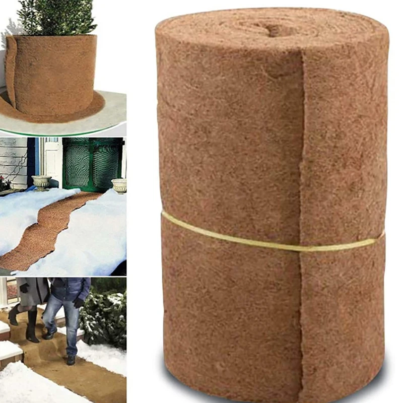 4 Sizes Natural Coconut Palm Fiber Liner Bulk Roll Mat Carpet Flower Basket Flowerpot Wall Basket Pet Reptile Carpet