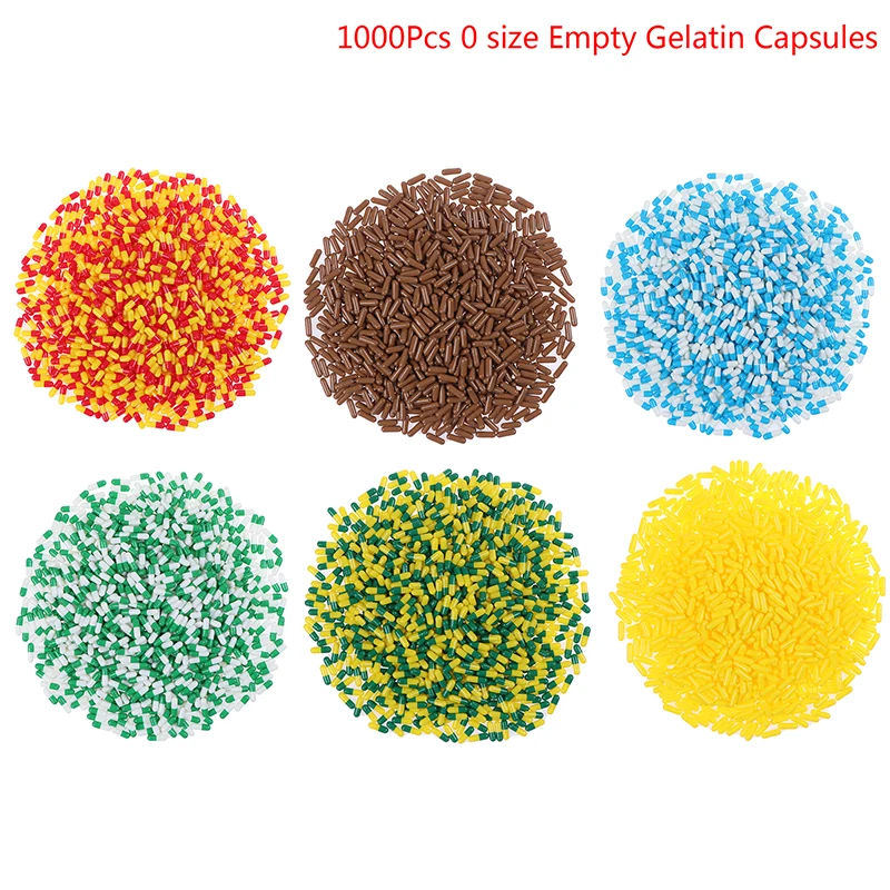 1000Pcs Empty Gelatin Capsule Gelatin Capsule Empty Hard Gelatin Capsule Clear Kosher Gel For Medicine Pills Refill Storage Hot