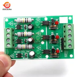 AC 220V 3CH Optocoupler Isolation Module 3 Channel Isolated Board Testing Module No PCB Holder AC Detection Module