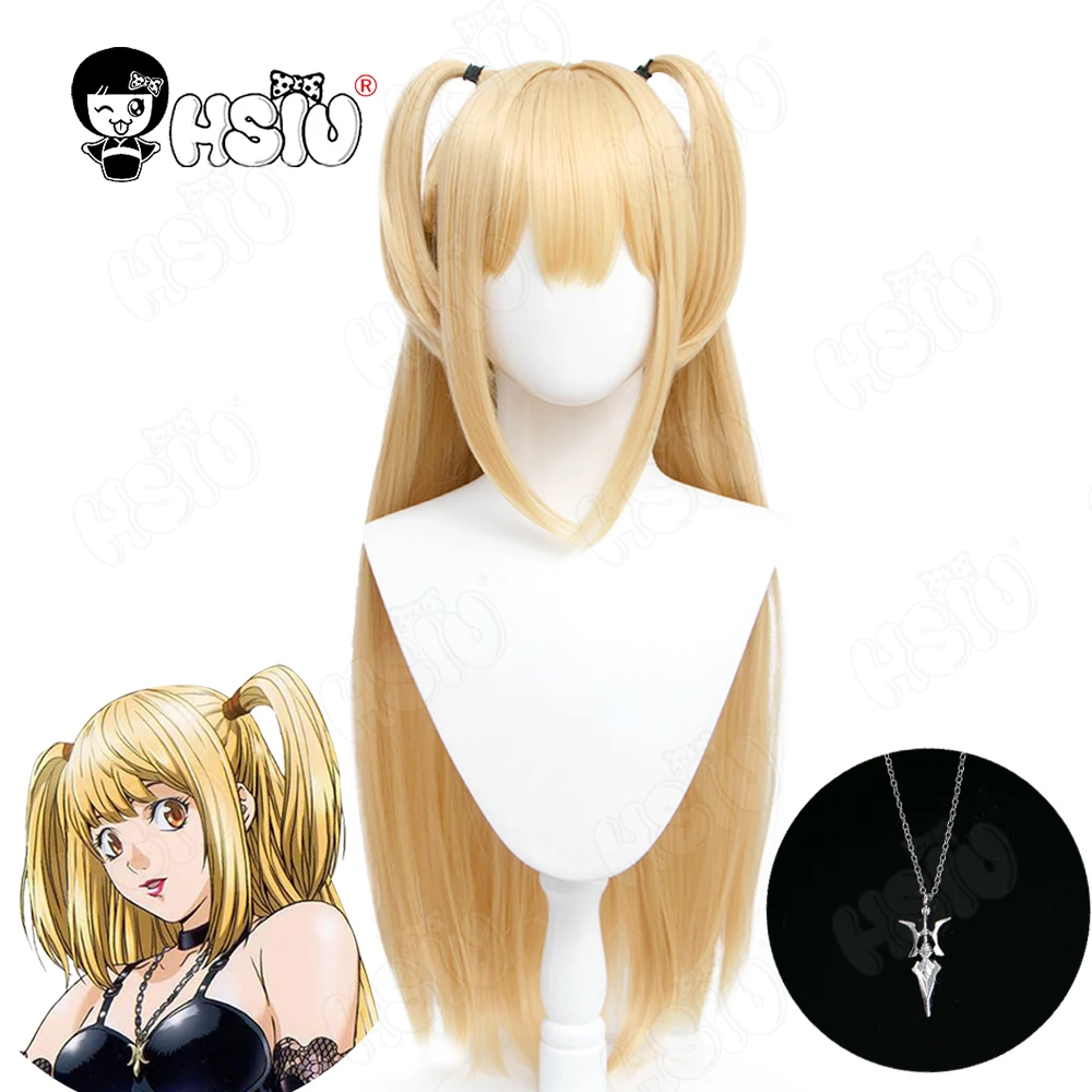 

Misa Amane Cosplay Wig Anime Death Note Cosplay「HSIU 」Fiber synthetic wig Misa Amane Women Death Note Cosplay Golden Long Hair