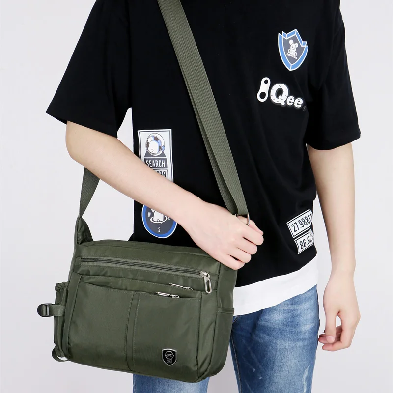 Man Handbag Messenger Bag Male Side Bags Guarantee Men\'s Bags Mens Travel School Retro Zipper Shoulder Bag Casual Crossbody Bag