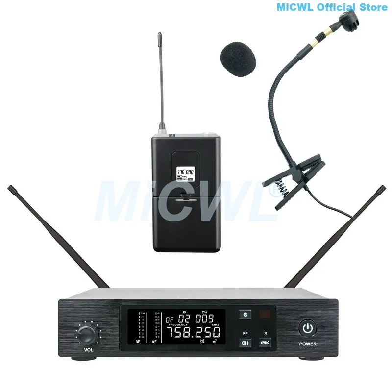 

Audio Wireless Instrument Microphone System D100 G4 DTP Music pickup for Guitar Violin saxophone Piano etc.