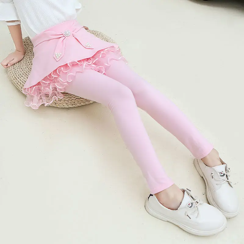 Kids Girls Legging Skirt-Pants Kid Girl Spring Autumn Leggings Children\'s Girls Skirt Pants Cotton Pants for 3-9 Years KF963