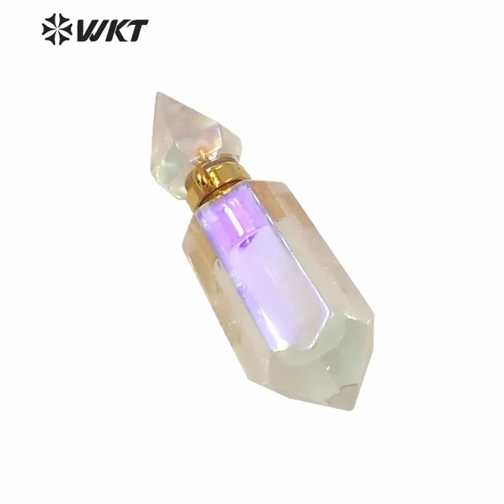 WT-P1591 Amazing Lady Fashion Enegy Natural Crystal Quartz AURA Perfume Bottle As Gift For Friends Essencil Oil DIY Crafts