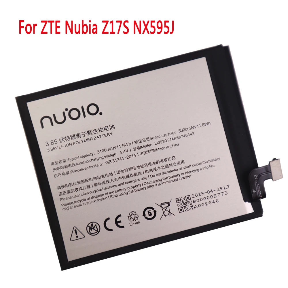 

Li3930T44P6h746342 Battery 3000mAh For ZTE Nubia Z17S NX595J Smart Phone Rechargeable Battery