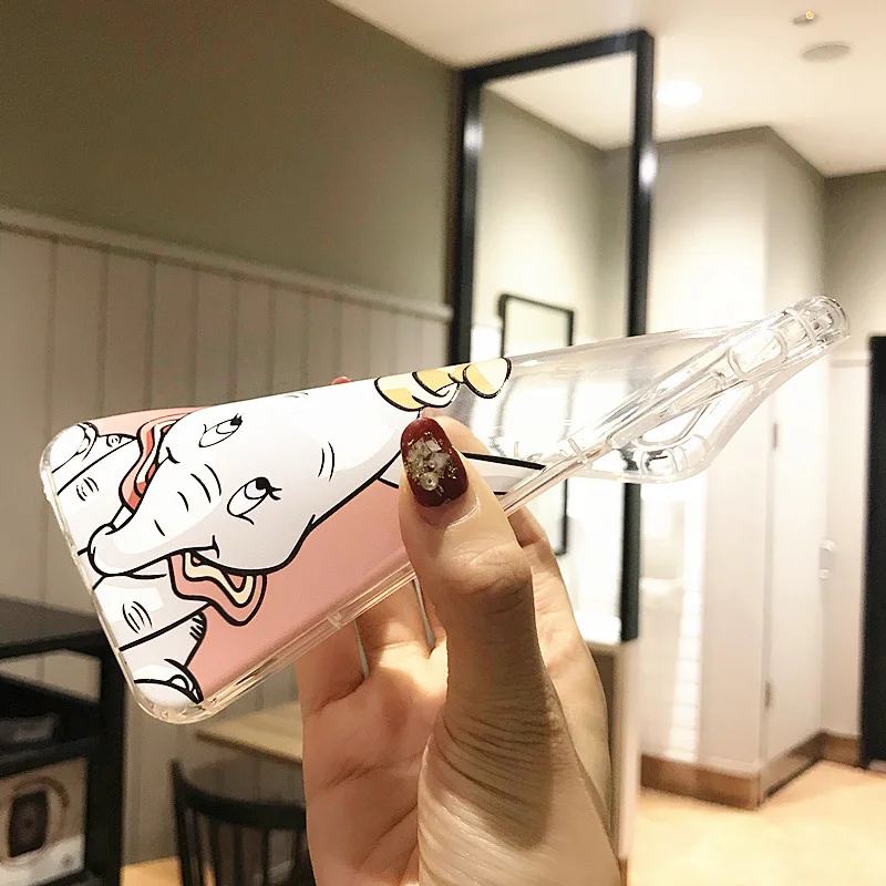 Cover per telefono stile elefante volante Disney Dumbo per iphone 12 pro max 11 8 7 6 s XR PLUS X XS SE mini black cell she