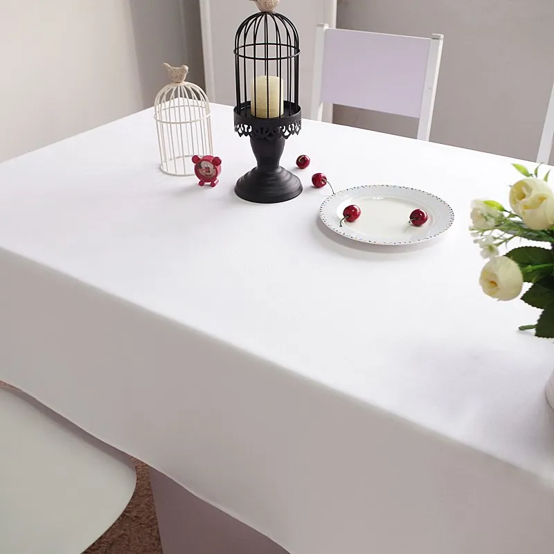 Custom white tablecloth home dinner party oversized table cover wedding banquet outdoor party cover hotel decoration tablecloths