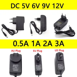 Zasilacz AC do DC 5V 6V 9V 12V zasilacz Adapter ładowarki 0.5A 1A 2A 3A 100-240V konwerter wtyczka do usa ue do taśmy LED CCTV