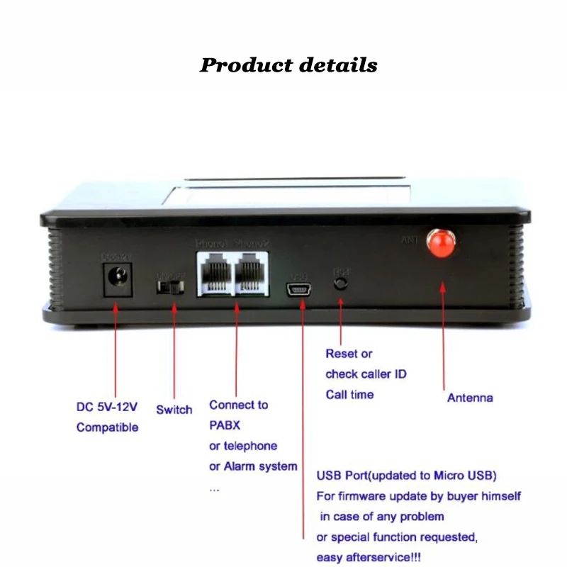 Battery included Fixed Wireless Modem 2G GSM OR 3G OR 4G LTE Use with Desktop phone Landline Phone