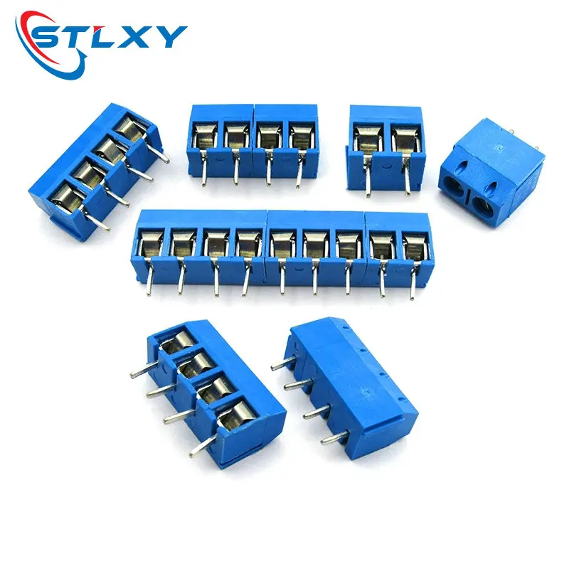 10PCS KF301-2P KF301-5.0-2P KF301 Screw 2Pin 5.0mm Straight Pin PCB Screw Terminal Block Connector KF301-3P