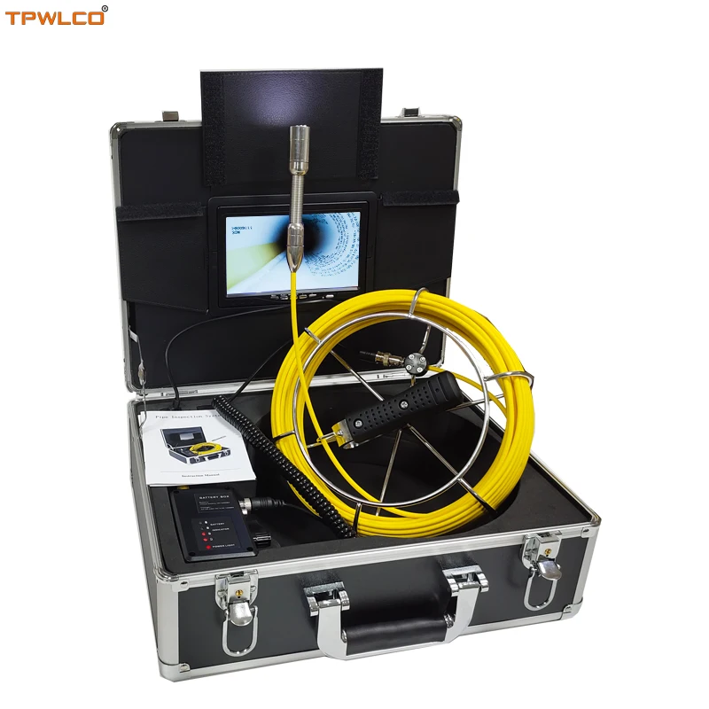 

7" LCD 720P Drain Sewer Endoscope System With DVR Function 20-50m Cable 23mm Pipe Industiral Inspection Camera With 12pcs LEDS