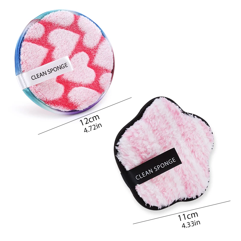 2Pcs Reusable Makeup Remover Pads Soft Flannel Wipes Cosmetics Washable Make Up Towel Face Cleansing Sponge Skin Care Tools