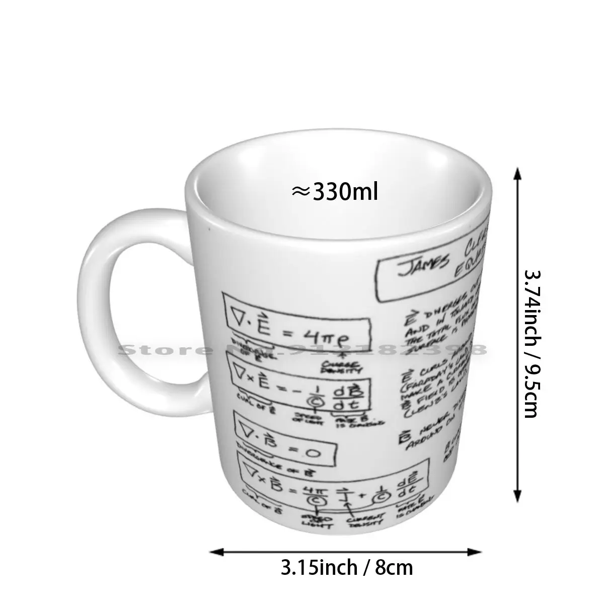 Maxwell's Equations [ Light ] Ceramic Mugs Coffee Cups Milk Tea Mug James Clerk Maxwell Physics Equations Mathematics Math