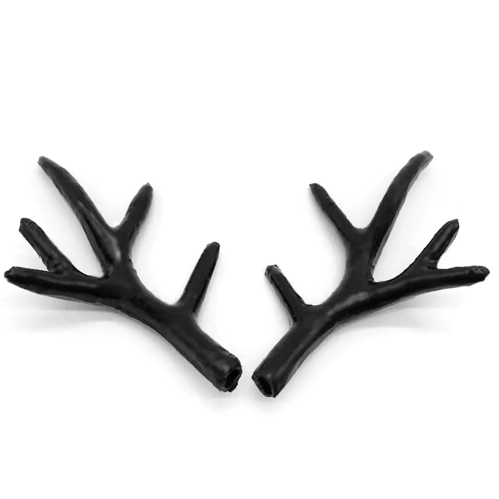 Simulation Plastic Deer Antlers Decor Cosplay Black Deer Antlers Artificial Deer Horn Headband DIY Accessory Halloween Props