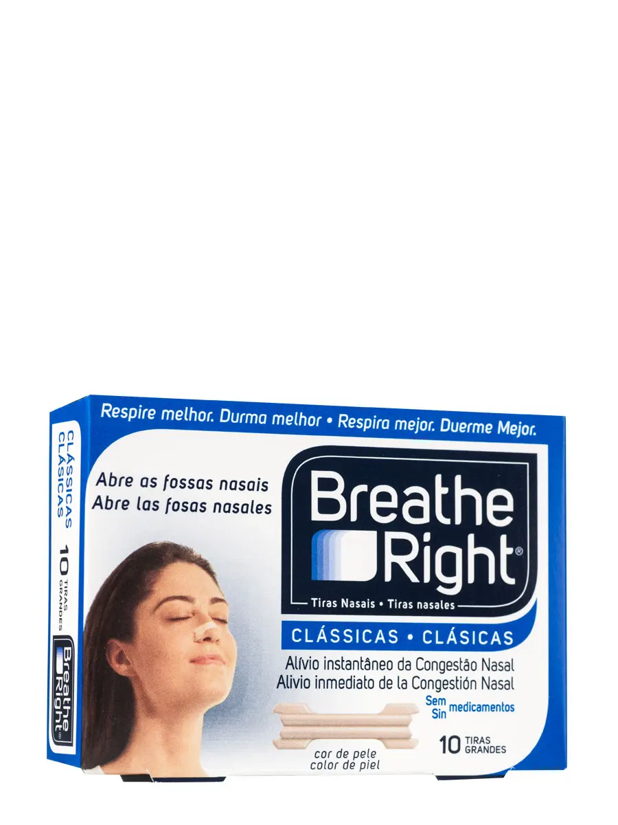 Breathe right large size nasal strip 10 units-relieve nasal congestion