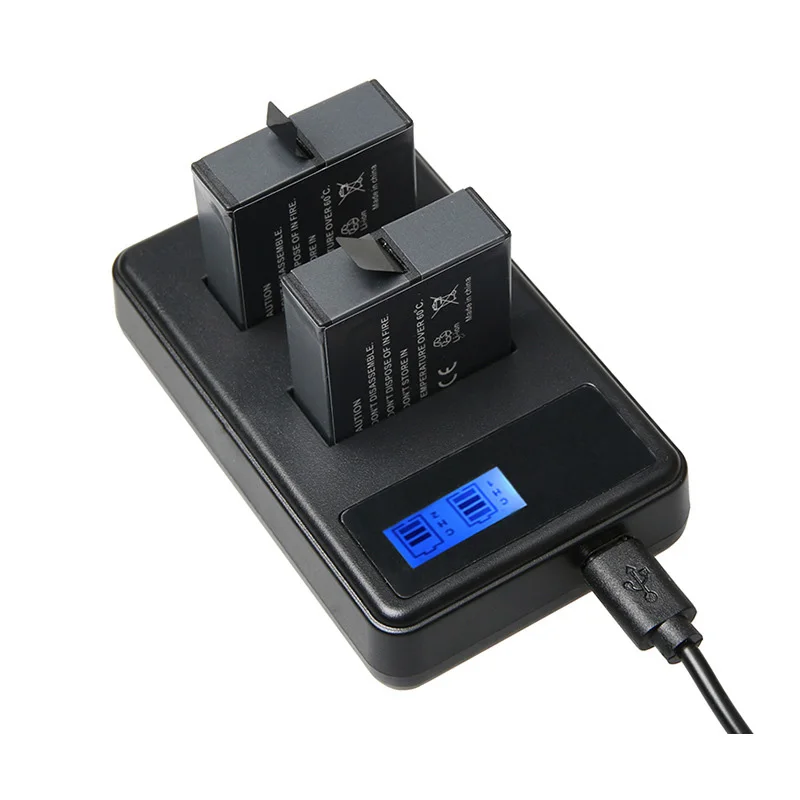 3pes AHDBT-501 Battery Kits with LCD intelligent Charger for GoPro Hero 8 7 6 Go Pro 5 Black Sports Action Camera Accessories