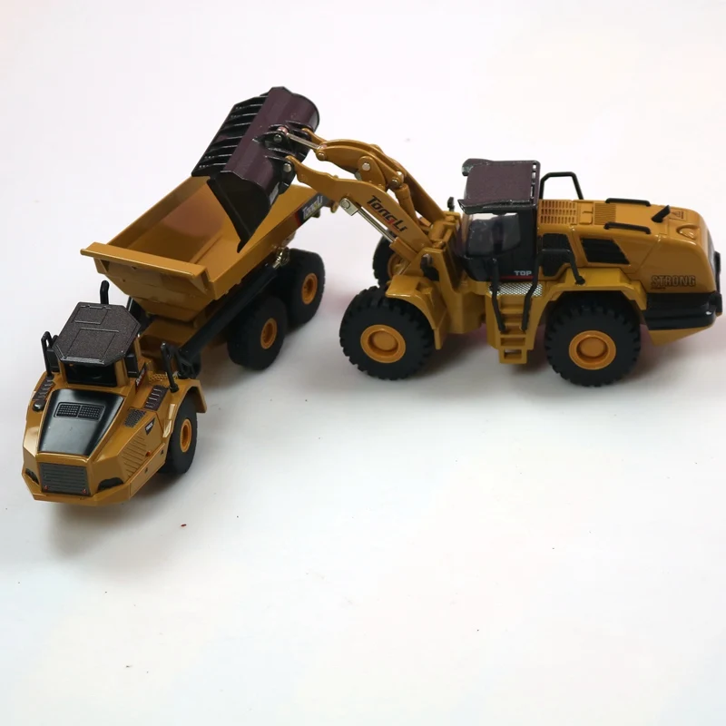 HUINA 1:50 dump truck excavator Wheel Loader Diecast Metal Model Construction Vehicle Toys for Boys Birthday Gift Car Collection