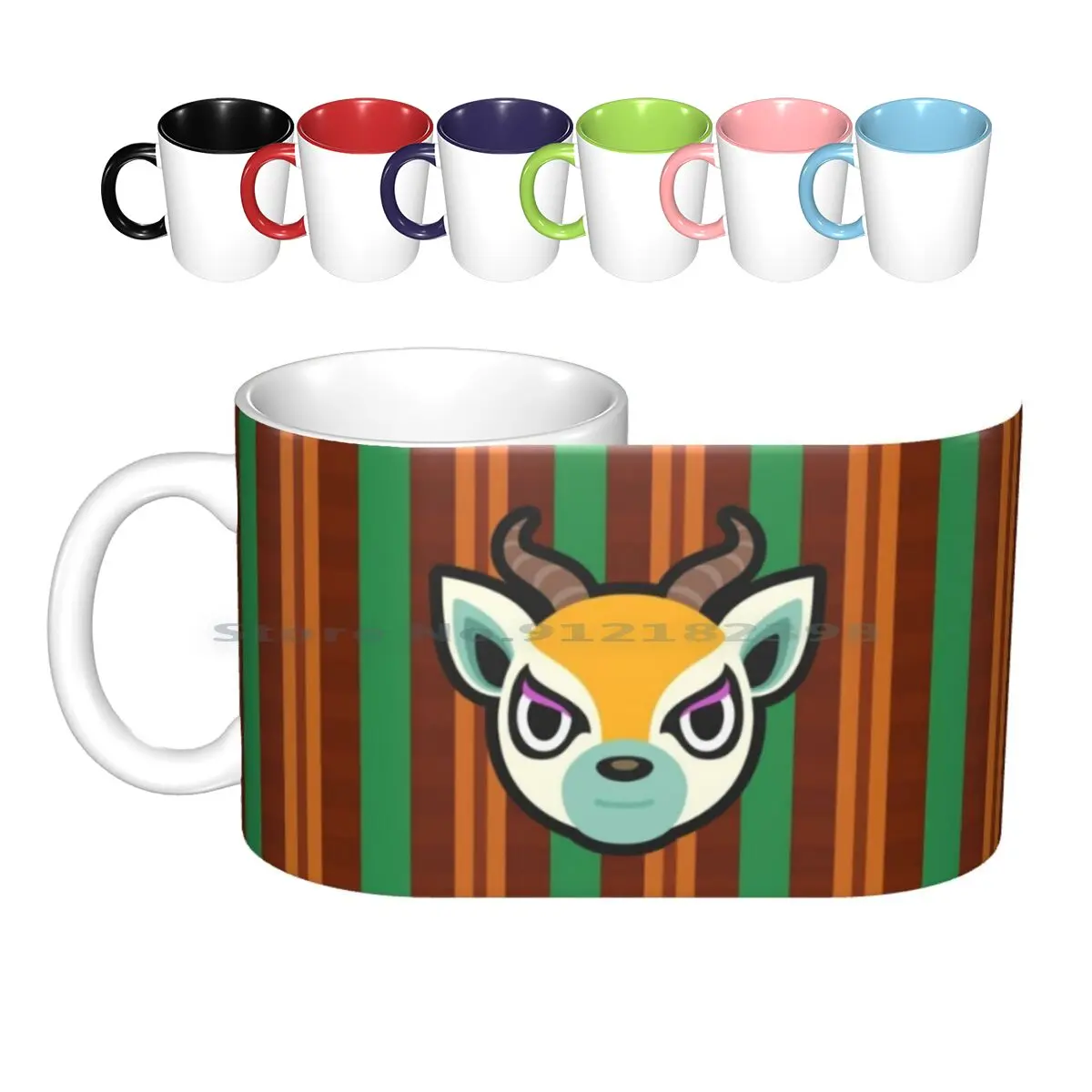 Lopez Animal Ceramic Mugs Coffee Cups Milk Tea Mug Tony Lopez Deer Animal New Leaf Acnl Happy Home Designer Animal Forest