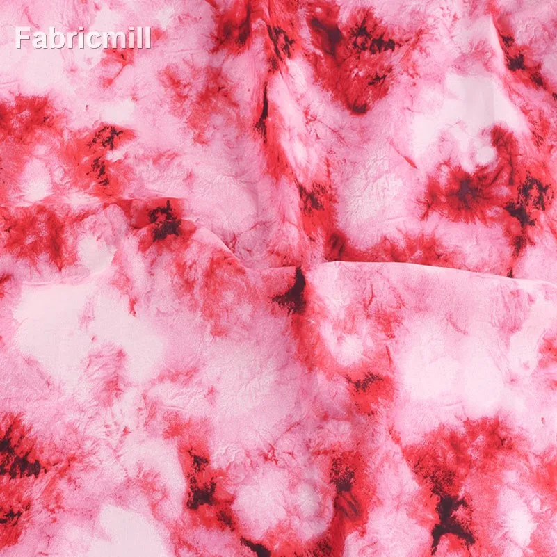 Pure Cotton Plain Weave Tie Dye Printed Fabric For DIY Handmade Sewing Clothes Per Half Meter