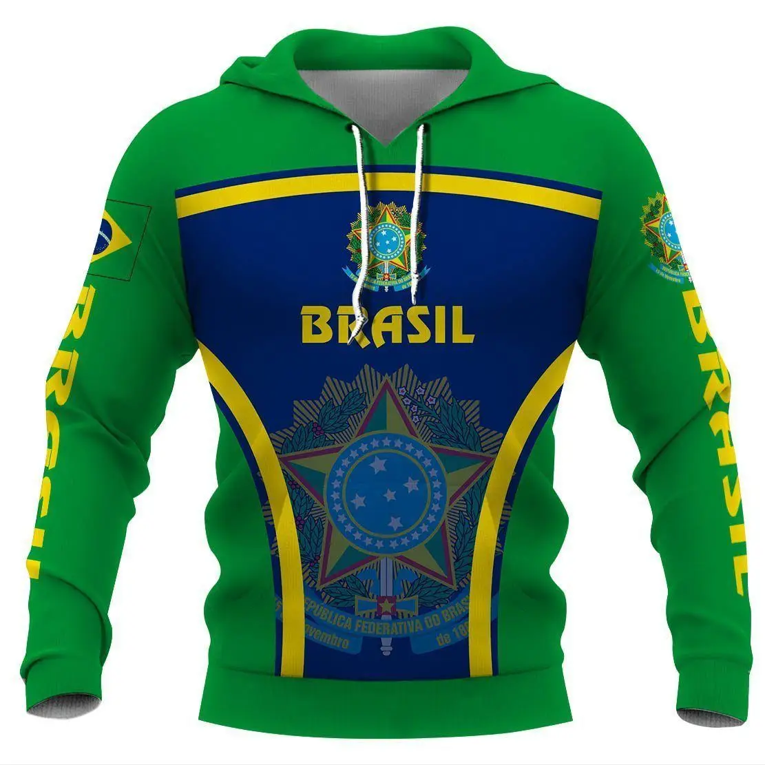 

PLstar Cosmos 3DPrint Newest Brazil Flag Art Unique Men/Women Premium Hrajuku Casual Streetwear Hoodies/Zip/Sweatshirt Style-3