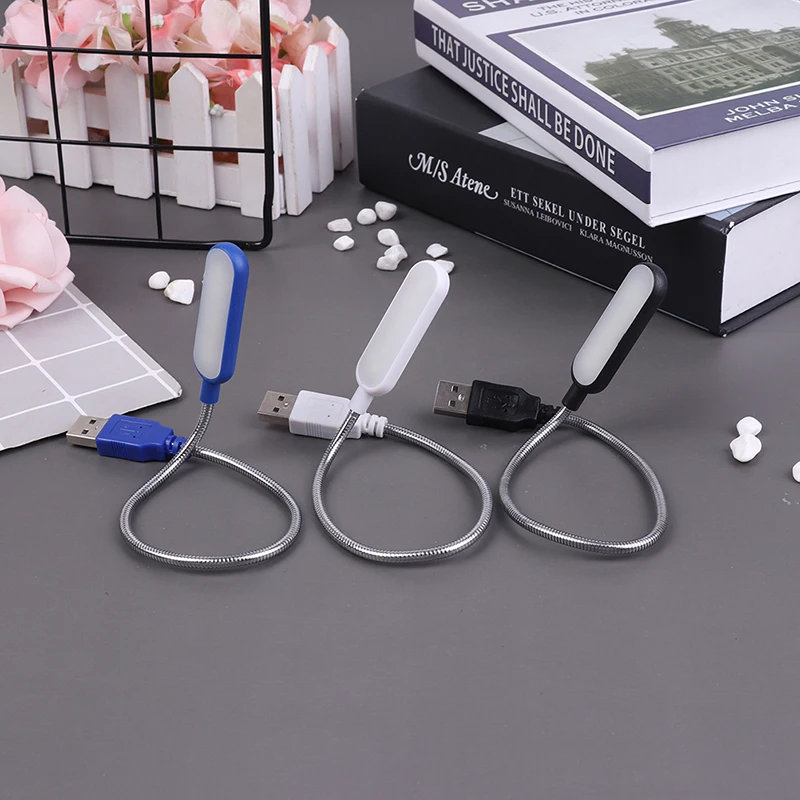 1pc Portable USB LED Mini Book Light Reading Light Table Lamp Flexible 6leds USB Lamp for Power Bank Laptop Notebook PC Computer