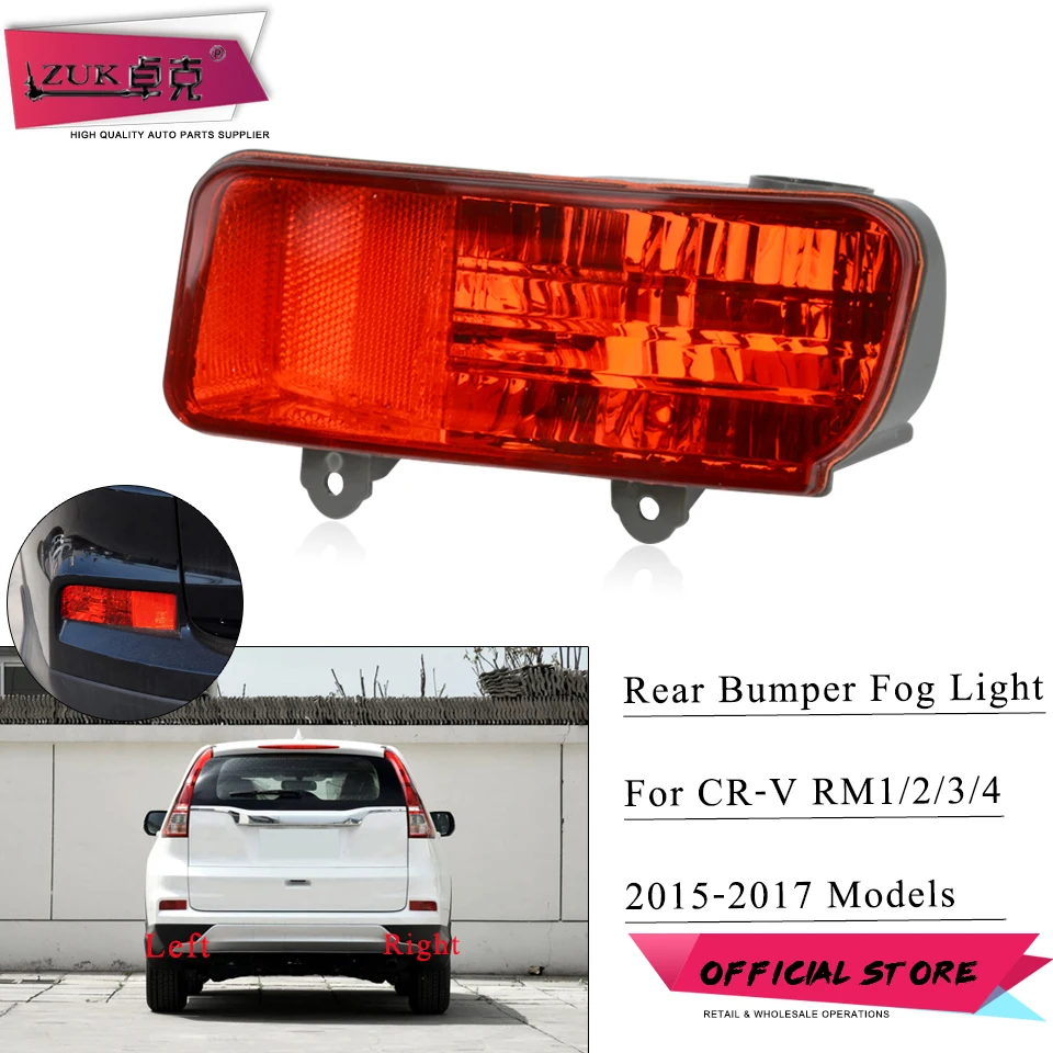 ZUK Rear Bumper Fog Light Reflector Lamp For HONDA CRV CR-V 2015 2016 2017 RM1 RM2 RM3 RM4 34550-TFC-H01 34500-TFC-H01