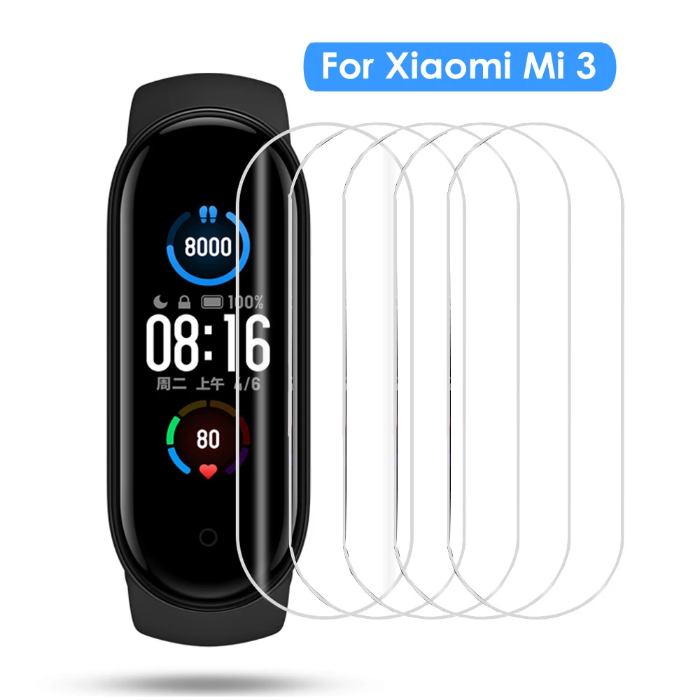 Screen Protectors For Xiaomi Mi Band 3 Protective Film For Xiaomi Band3 Tempered Glass Smart Watch Wristband Accessories New Hot