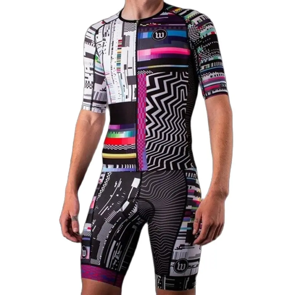 Wattie Ink Men Jersey Set pantaloncini con bretelle a maniche corte abito 9D Gel Pad Outdoor Pro Team Kit Ciclismo su strada Ropa Ciclismo Hombre