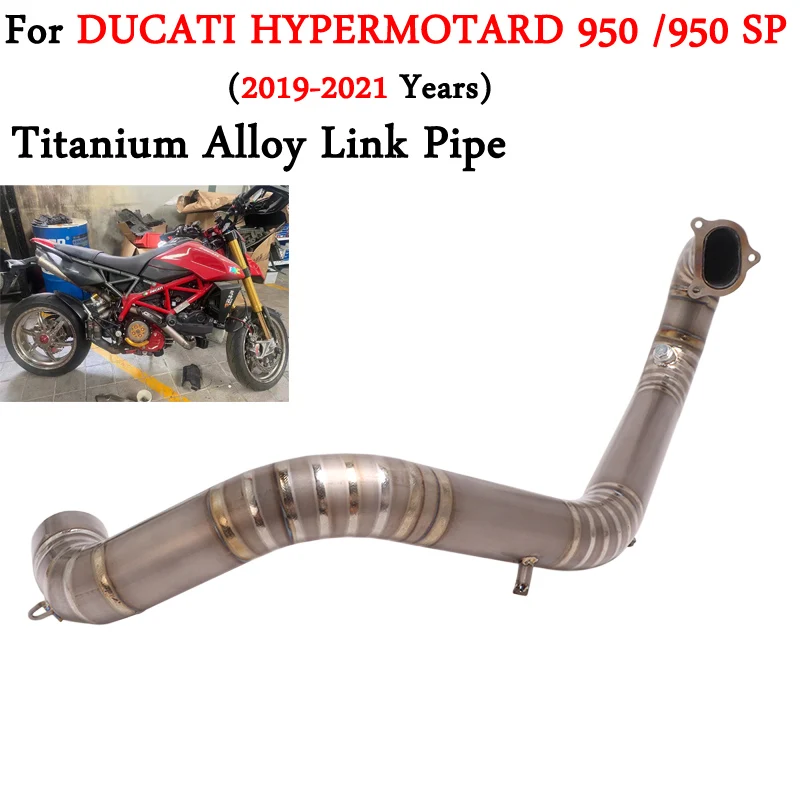 

Slip On For DUCATI Hypermotard 950 SP 2019 2020 2021 Motorcycle Exhaust Titanium Front Middle Link Pipe Connect Original Muffler