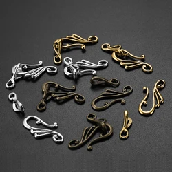 10sets/lot Antique Gold Flower Musical Note Shape Jewelry Clasps Hook For Necklace Jewelry Making Finding Accessories