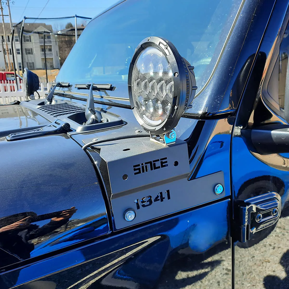 1 para kolumna oprawa lampy a-filar góra samochód jazdy światło robocze uchwyt dla Jeep Wrangler JL 2018-2021 i Gladiator JT Hollow 1941