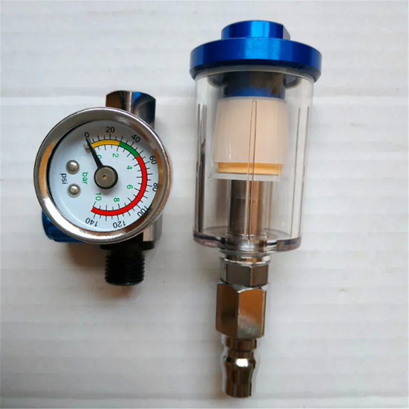 Scratch Spray Gun Air Regulator Gauge & In-line Water Trap Filter Tool High quality