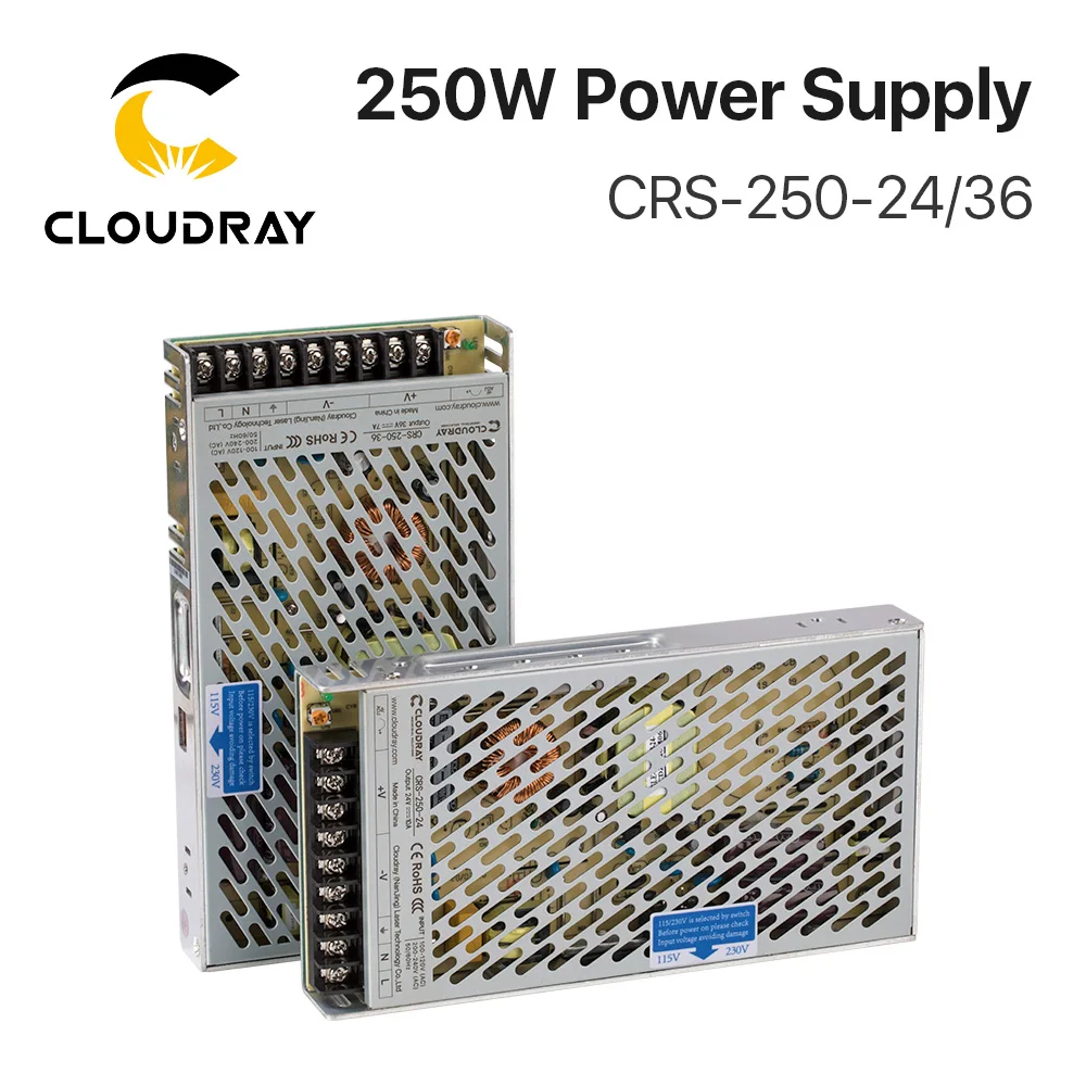 Cloudray CRS-250-36 Switching Transfer Power Supply CRS-250-36 24VDC 7A 10A Output for Industrial Automation 3D Printer